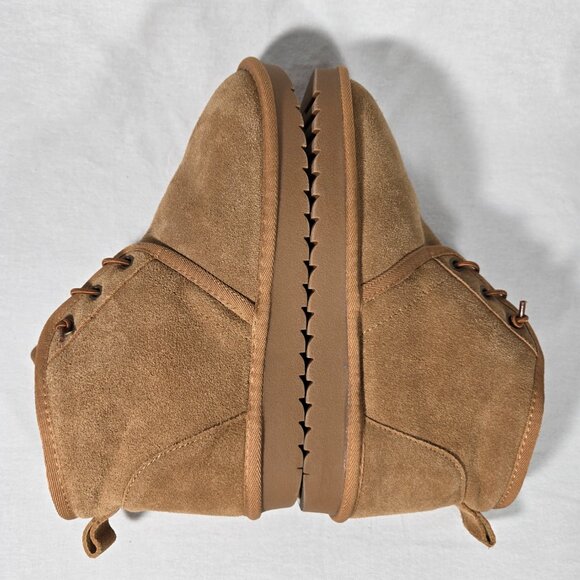 ASPEN Genuine Chestnut Suede Faux Fur Shearling Water Resistant Boot Women Sz 9. - Picture 7 of 17